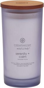 Chesapeake Bay Candle Scented Sleep Candles, Serenity + Calm (Lavender Thyme), Large Jar, 12 Ounce