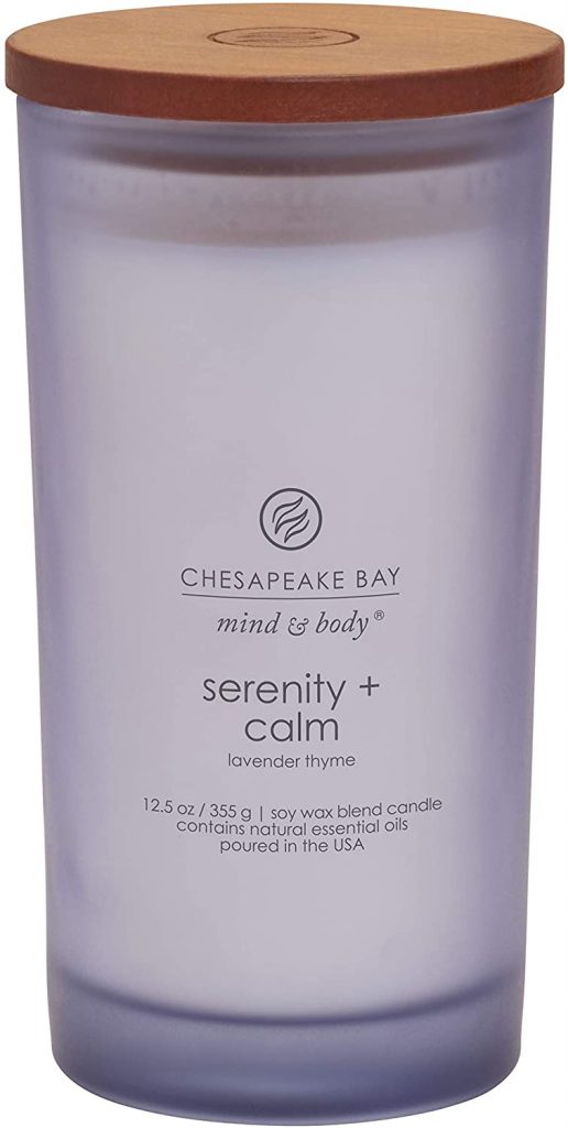 Chesapeake Bay Candle Scented Sleep Candles, Serenity + Calm (Lavender Thyme), Large Jar, 12 Ounce
